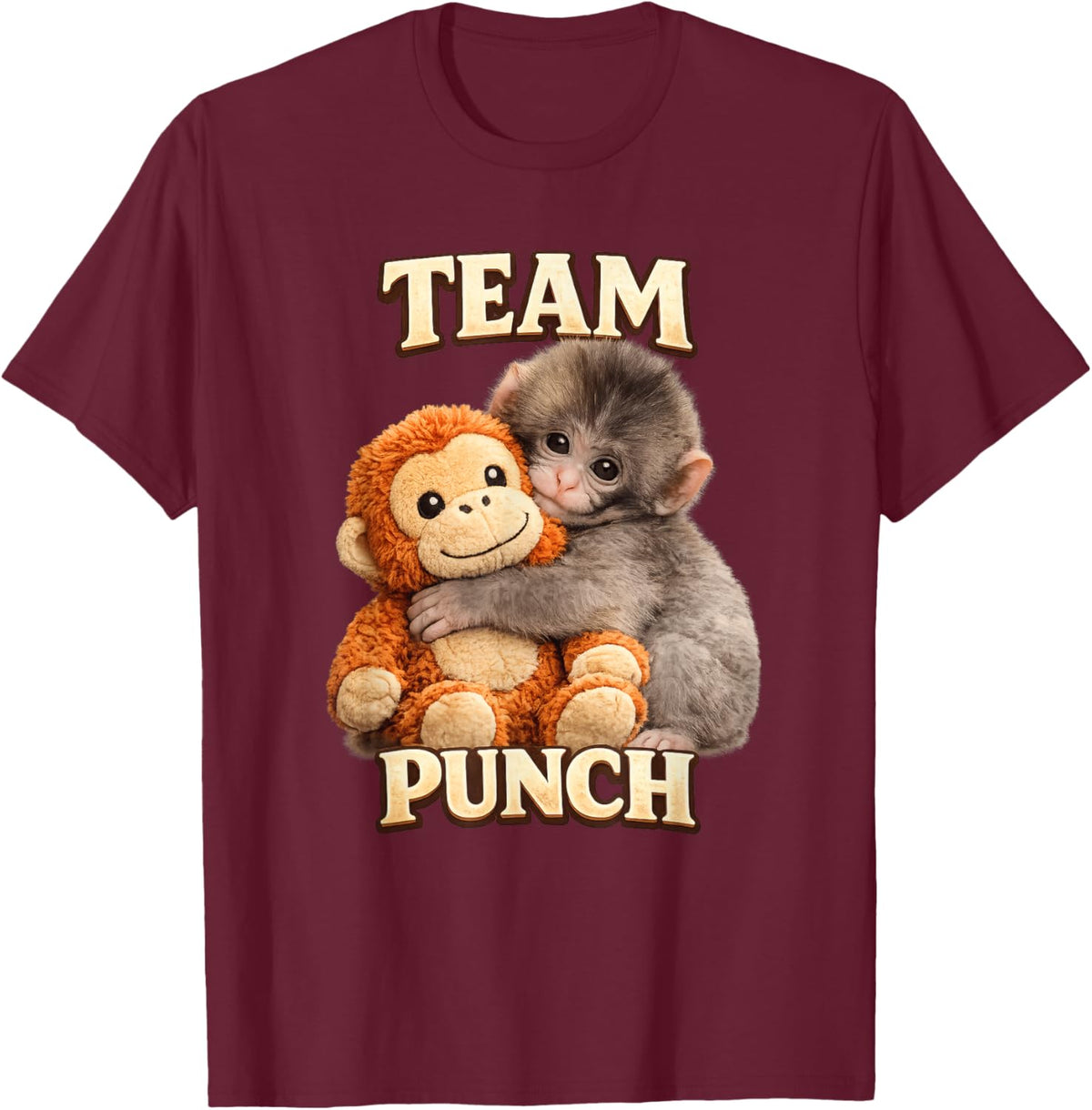 Monkey Team Punch T-Shirt - T-Shirt | Maroon