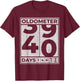 Oldometer 40 Funny 40th Birthday Gift T-Shirt - T-Shirt | Maroon
