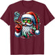 Cool Santa Claus Smoking Weed Marijuana 420 Day Christmas T-Shirt - T-Shirt | Maroon
