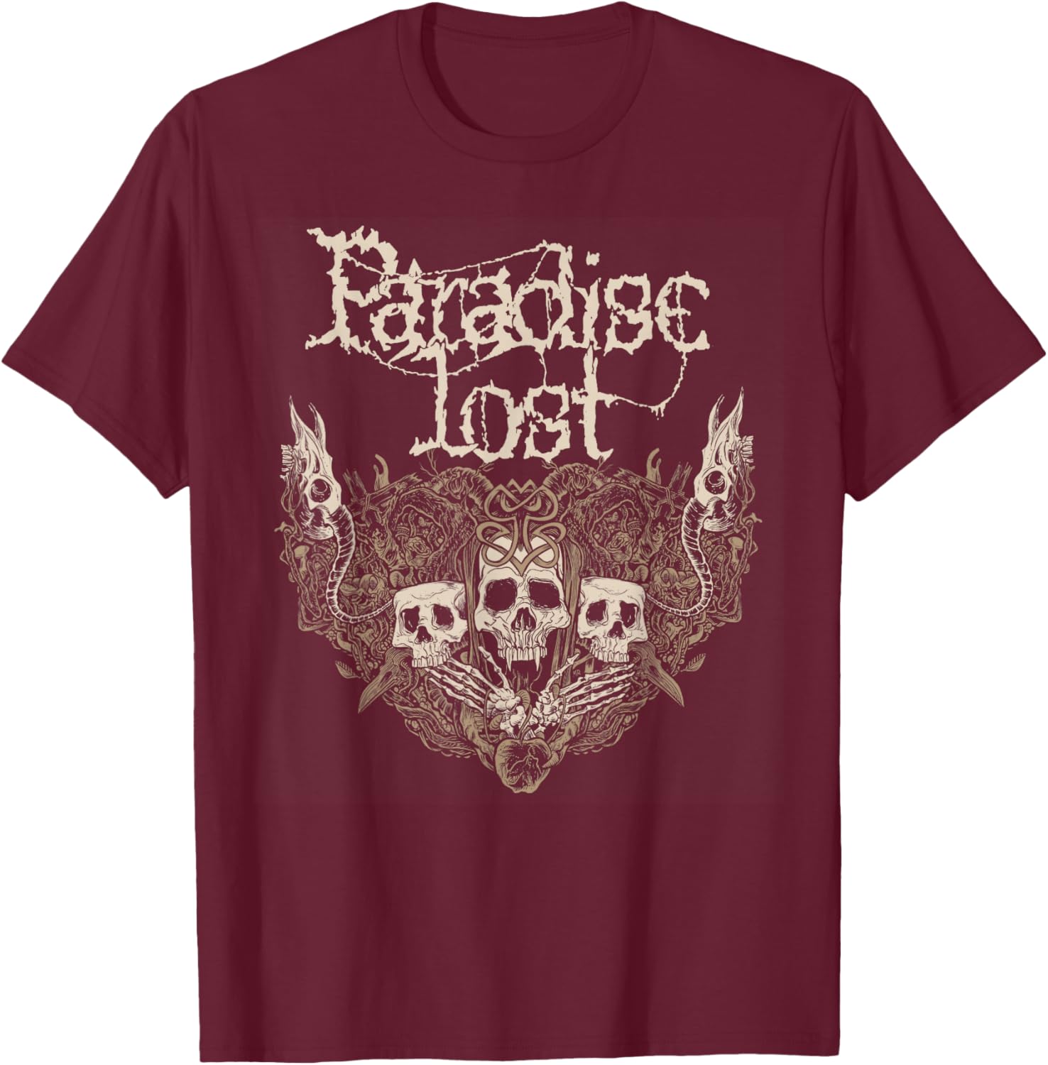 Paradise Lost - 'Gothic Skull' T-Shirt - T-Shirt | Maroon
