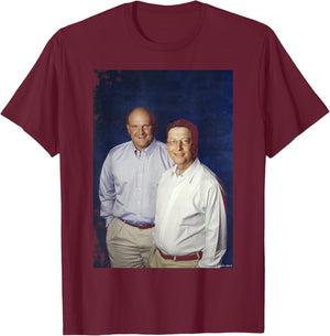Tech Giants Bill Gates & Steve Ballmer by Michael Grecco T-Shirt - T-Shirt | Maroon