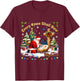 Xmas Every Knee Shall Bow Santa Christmas Nativity Scene T-Shirt - T-Shirt | Maroon