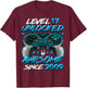 Level 17 Unlocked 17 Year Old Gifts Boys 17th Birthday Boy T-Shirt - T-Shirt | Maroon