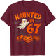 Halloween Haunted by 67 Funny Halloween Ghost Six Seven Meme T-Shirt - T-Shirt | Maroon