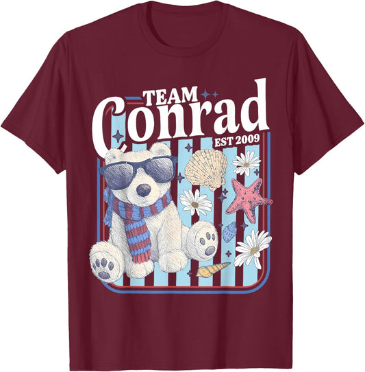 Vintage Team Conrad Funny Bear EST 2009 T-Shirt - T-Shirt | Maroon