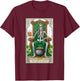 The Clover Queen Skeleton Tarot Card St Patricks Day Women T-Shirt - T-Shirt | Maroon