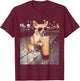 Chihuahua Drinking Iced Coffee Funny Animal Meme Men Women T-Shirt - T-Shirt | Maroon
