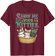 Cat Mardi Gras Show Me Kitties Boy Girl Kids Carnival Parade T-Shirt - T-Shirt | Maroon