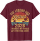Retired 2026 Worked Whole Life for This Women Men Retirement T-Shirt - T-Shirt | Maroon