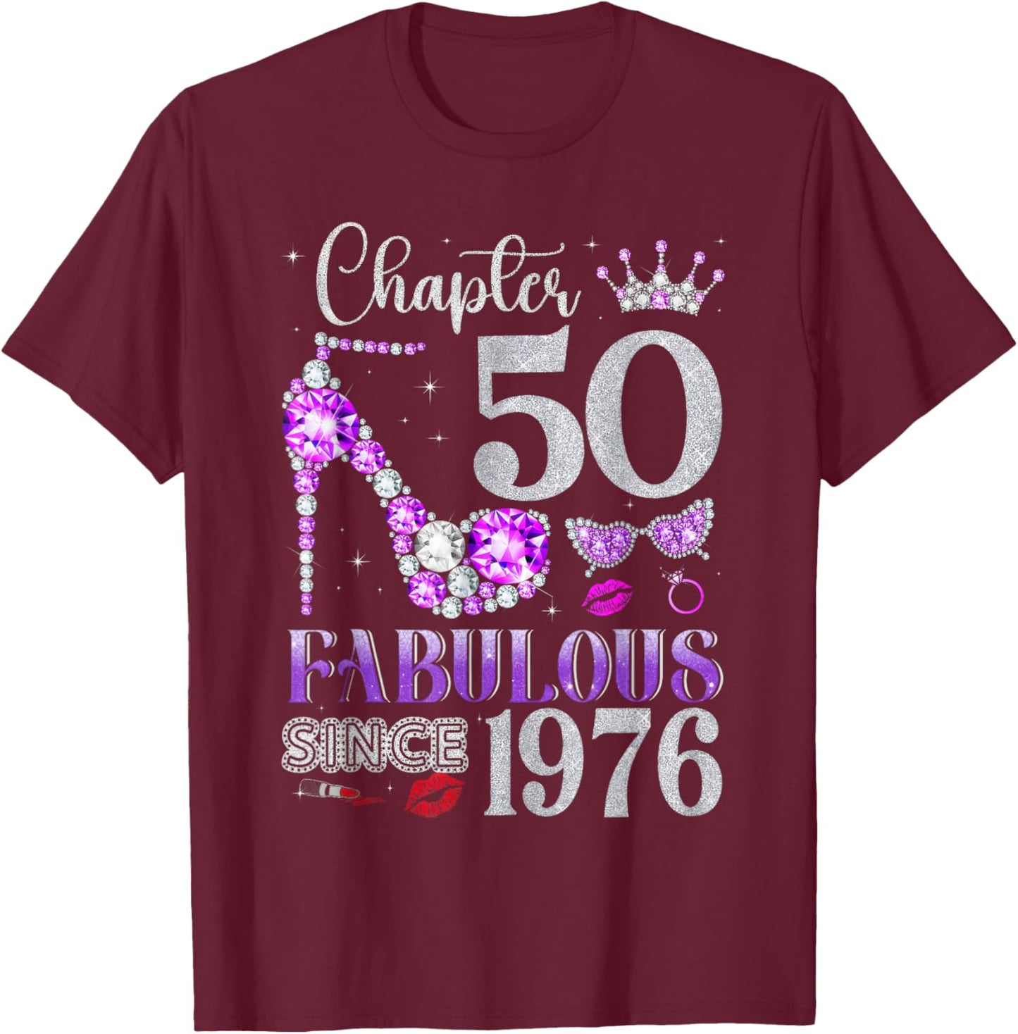 50th Birthday Women T-Shirt - T-Shirt | Maroon