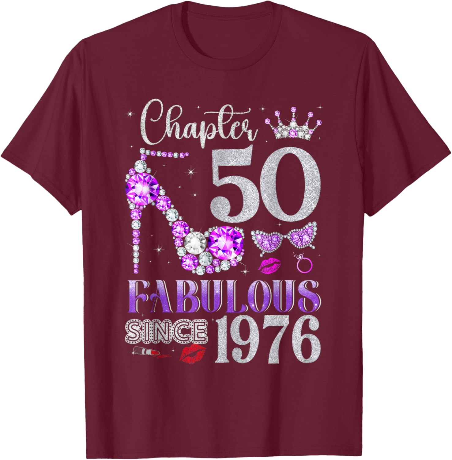 50th Birthday Women T-Shirt - T-Shirt | Maroon