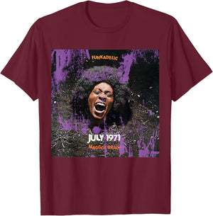 Official George Clinton Funkadelic Maggot Brain Album Art T-Shirt - T-Shirt | Maroon