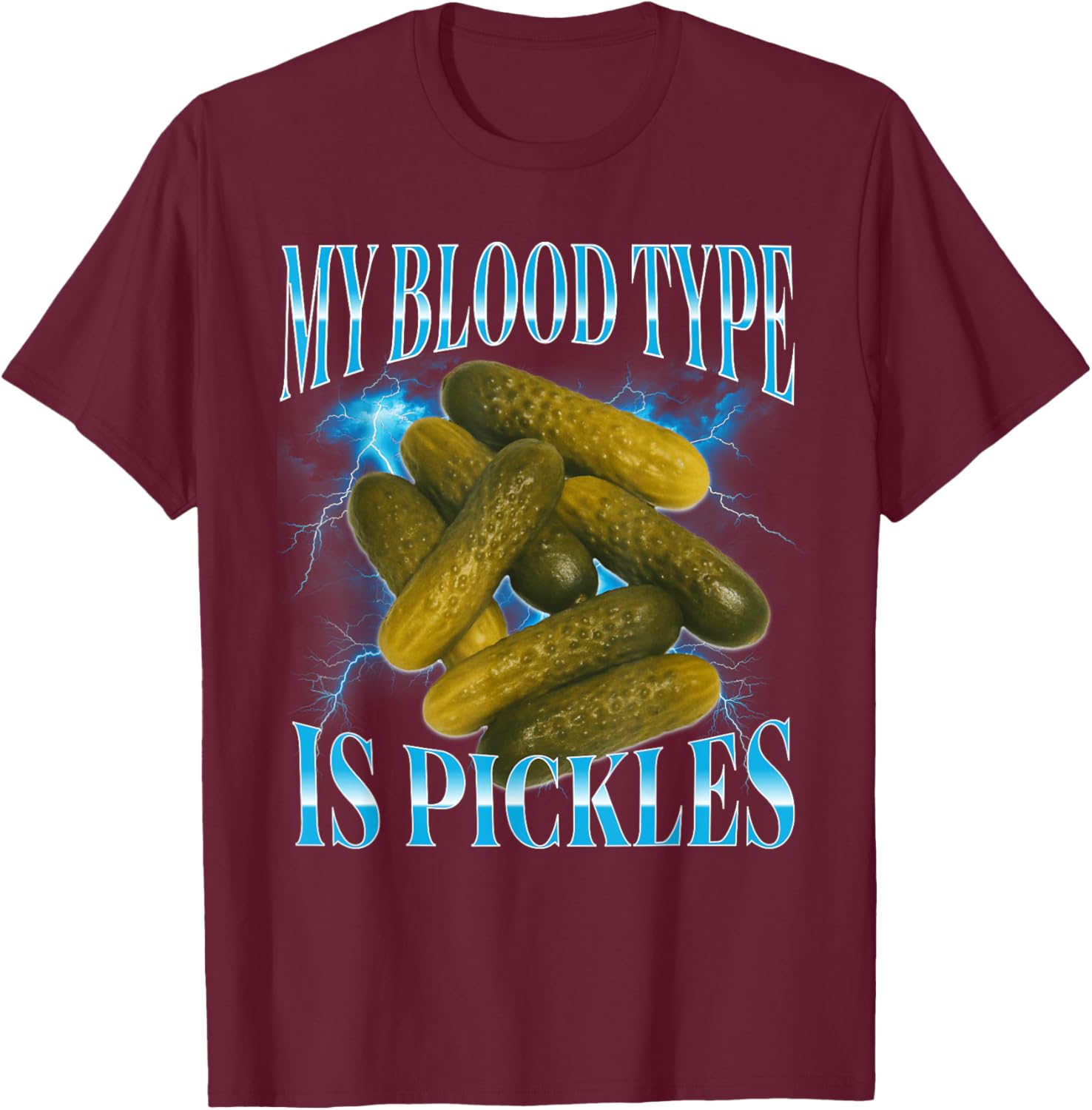 Funny Cringe Pickles Pickle Lover T-Shirt - T-Shirt | Maroon