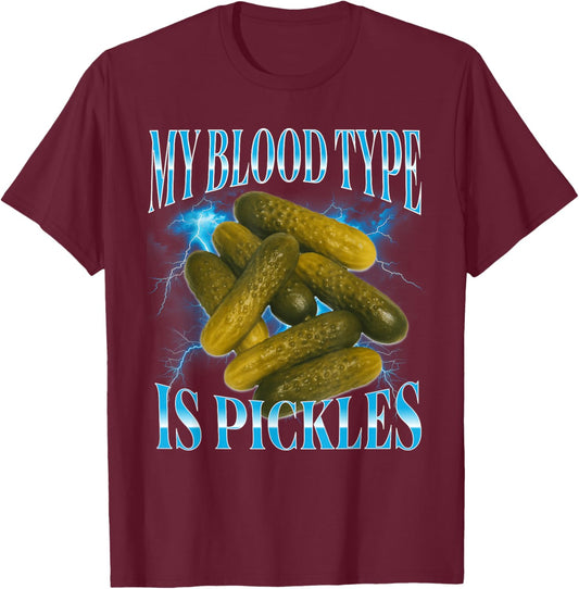 Funny Cringe Pickles Pickle Lover T-Shirt - T-Shirt | Maroon