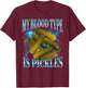 Funny Cringe Pickles Pickle Lover T-Shirt - T-Shirt | Maroon