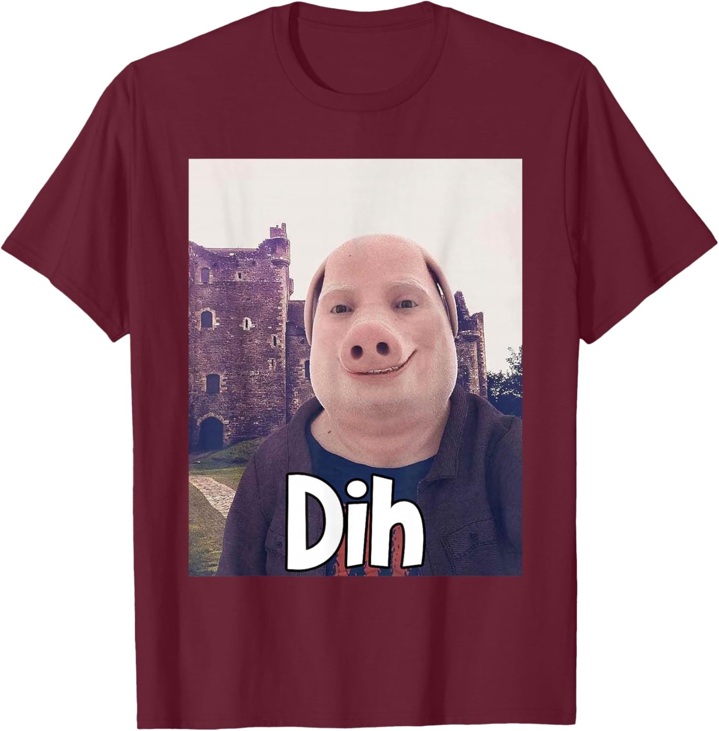 John Pork Dih Funny Gen Z Brainrot Trending Meme T-Shirt - T-Shirt | Maroon