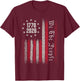 250 Years 1776 2026 250th Birthday USA Flag We The People T-Shirt - T-Shirt | Maroon