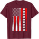 Baseball USA Flag Baseball Lover Baseball dad T-Shirt - T-Shirt | Maroon