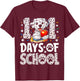 101 Days of School Dog for Teacher Kids Classroom Fun T-Shirt - T-Shirt | Maroon