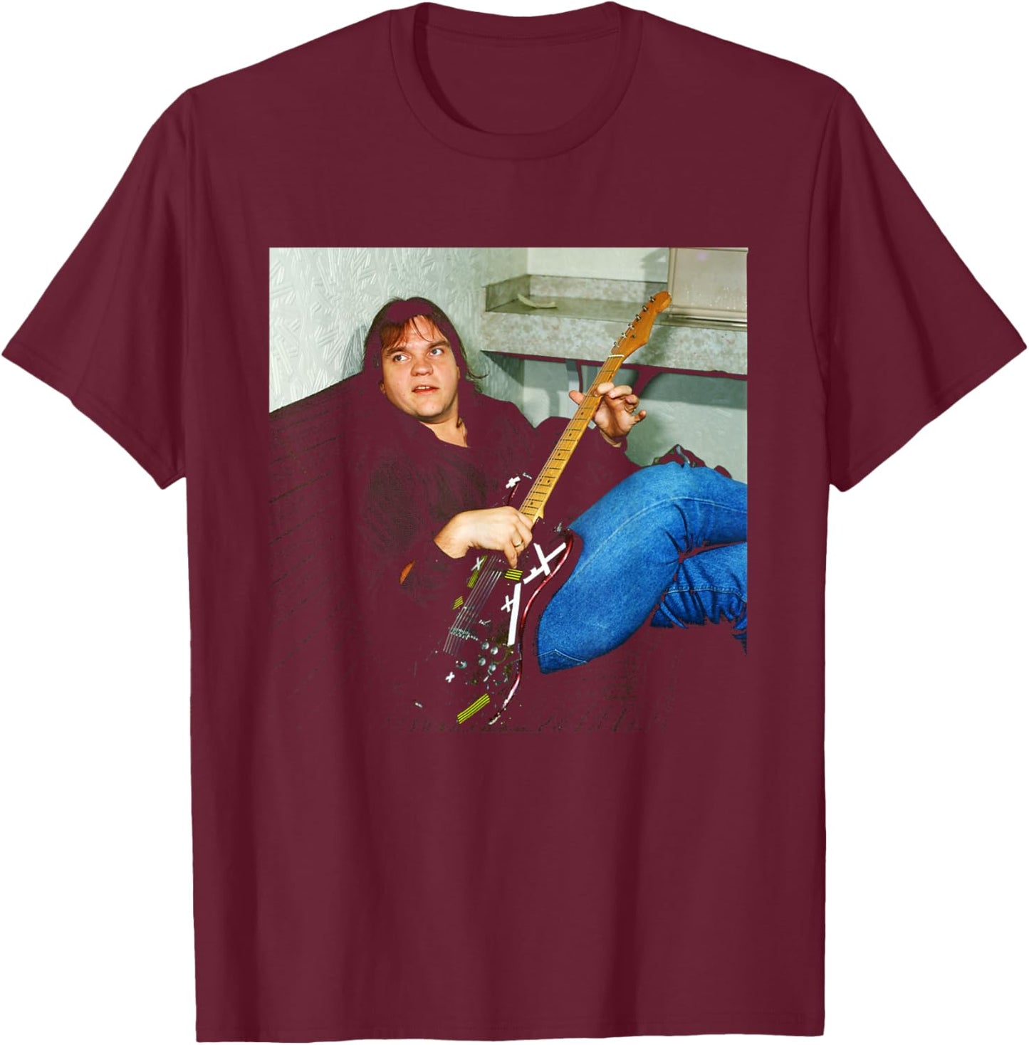 Bat Out of Hell Singer Meat Loaf Bad for Good Tour 1985 T-Shirt - T-Shirt | Maroon