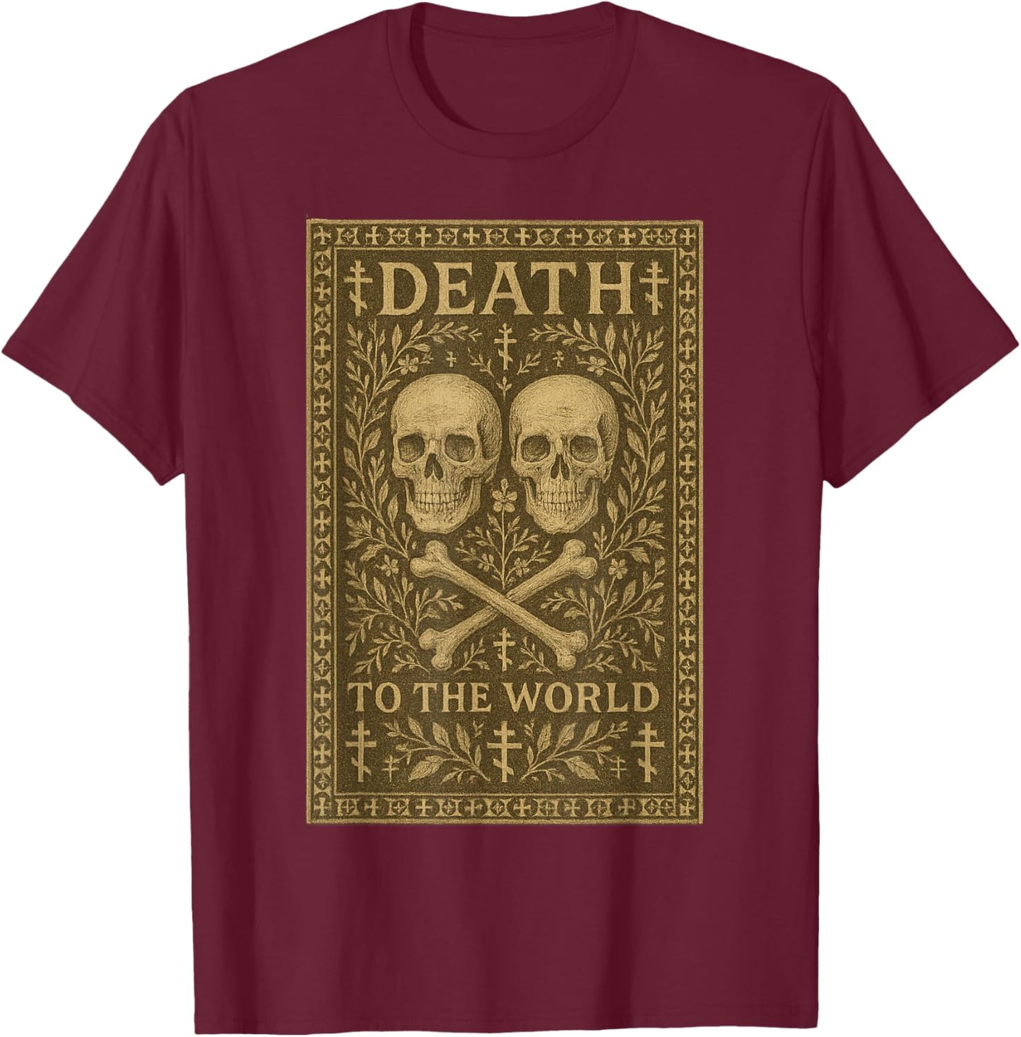Death to The World Orthodox Church T-Shirt - T-Shirt | Maroon
