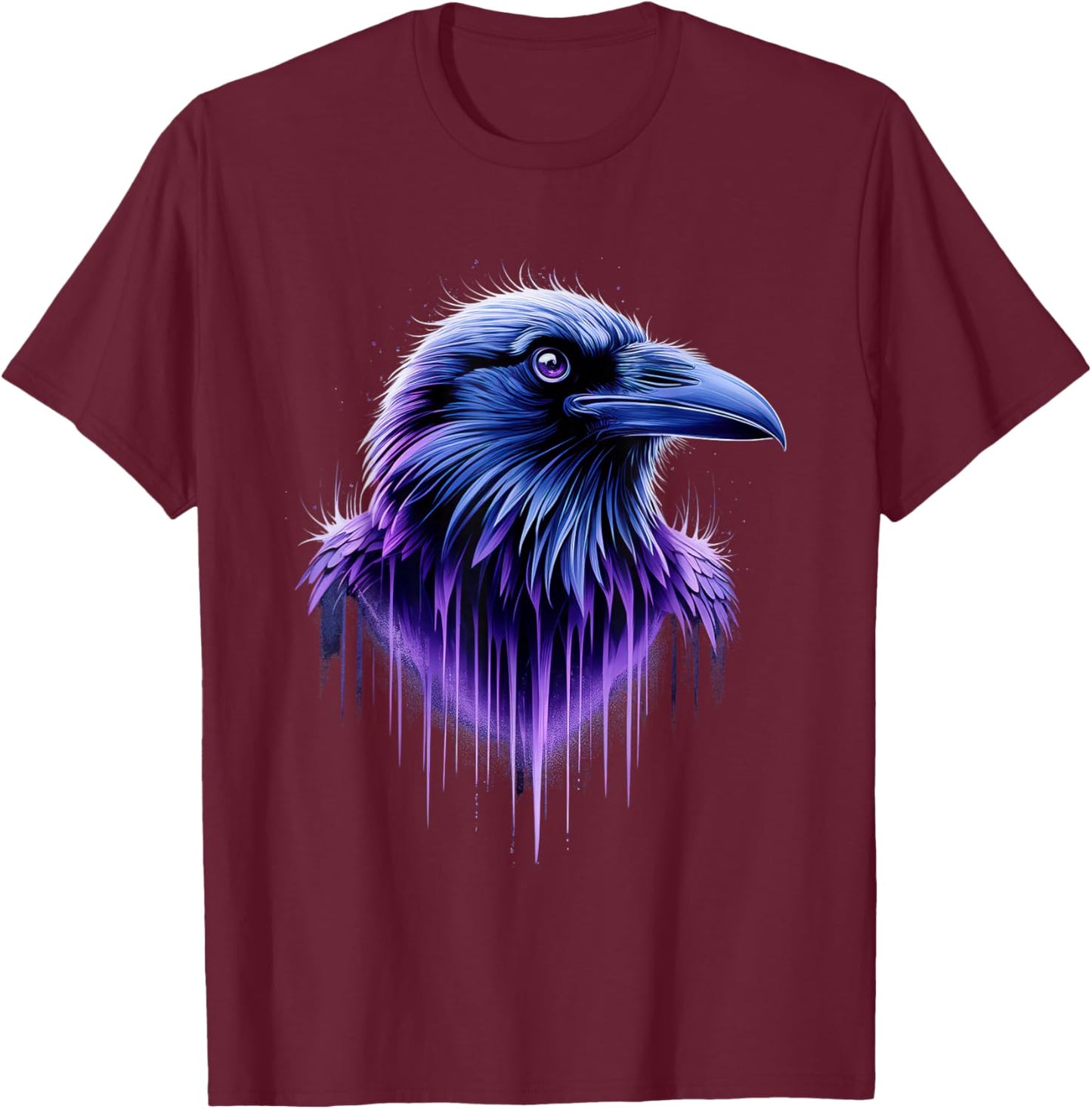 Raven Men Women Purple Animal School Sport Fan T-Shirt - T-Shirt | Maroon