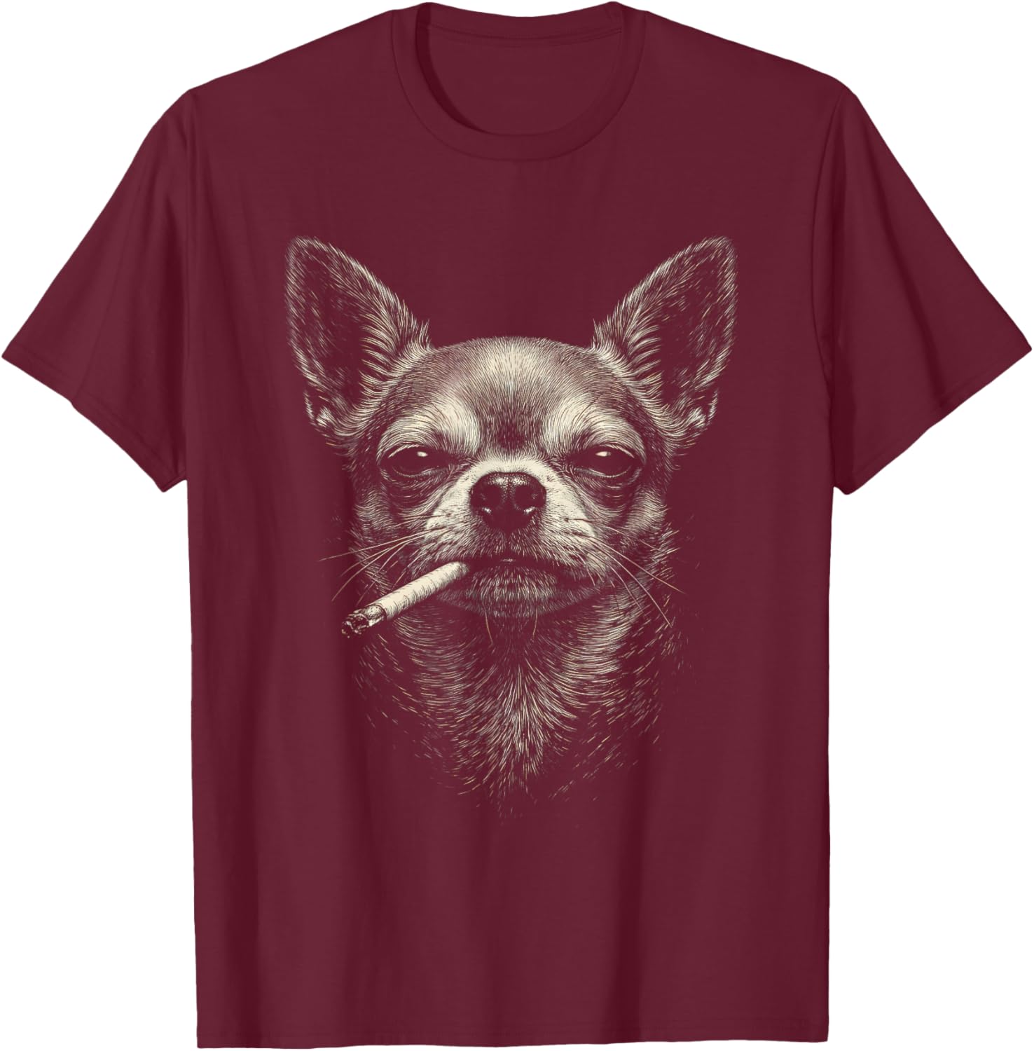 Dog Smoking Cigarette Funny Chihuahua Meme Got That Dog Men T-Shirt - T-Shirt | Maroon