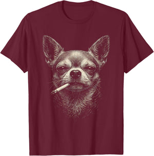 Dog Smoking Cigarette Funny Chihuahua Meme Got That Dog Men T-Shirt - T-Shirt | Maroon
