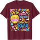 Boho Flowers Oh ThePlaces You Will Go When You Read T-Shirt - T-Shirt | Maroon