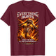 Everything Hurts and I'm Mad at The Government Skeleton Meme T-Shirt - T-Shirt | Maroon