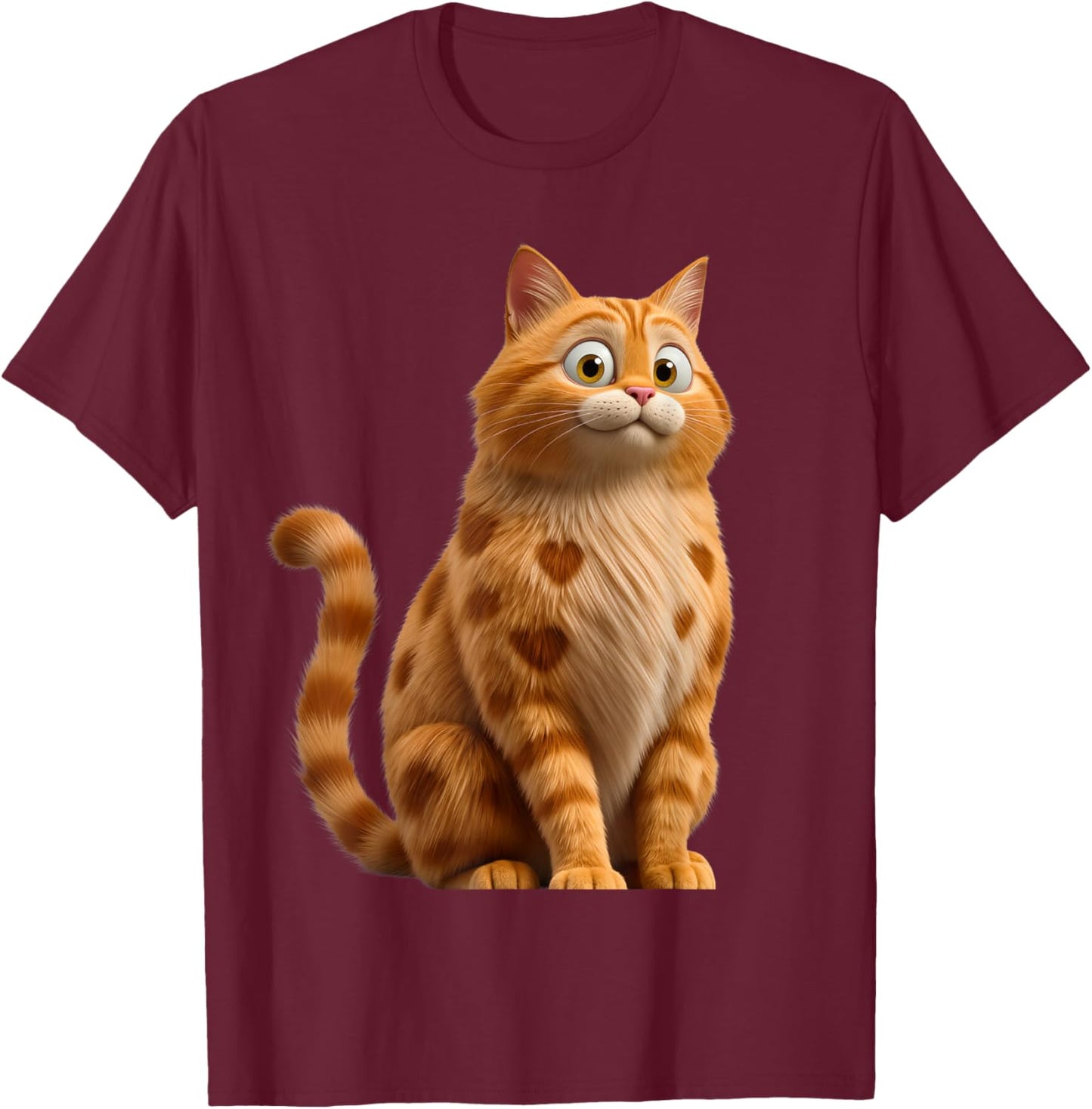 Valentines Day Cat Love Heart Cute V-Day Men Women Girl Boys T-Shirt - T-Shirt | Maroon