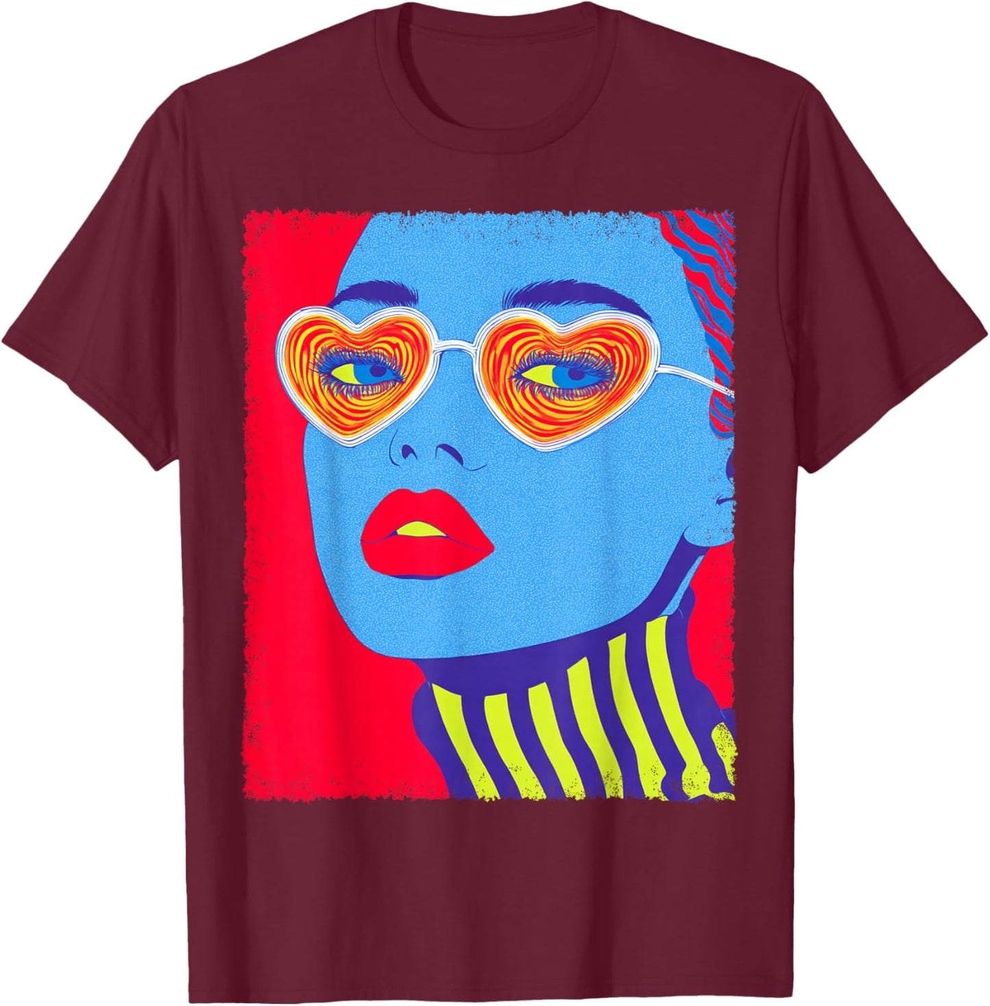 Women's Pop Art T-Shirt - T-Shirt | Maroon