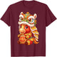 Chinese New Year of The Horse Lion Dance Zodiac Horse Kids T-Shirt - T-Shirt | Maroon