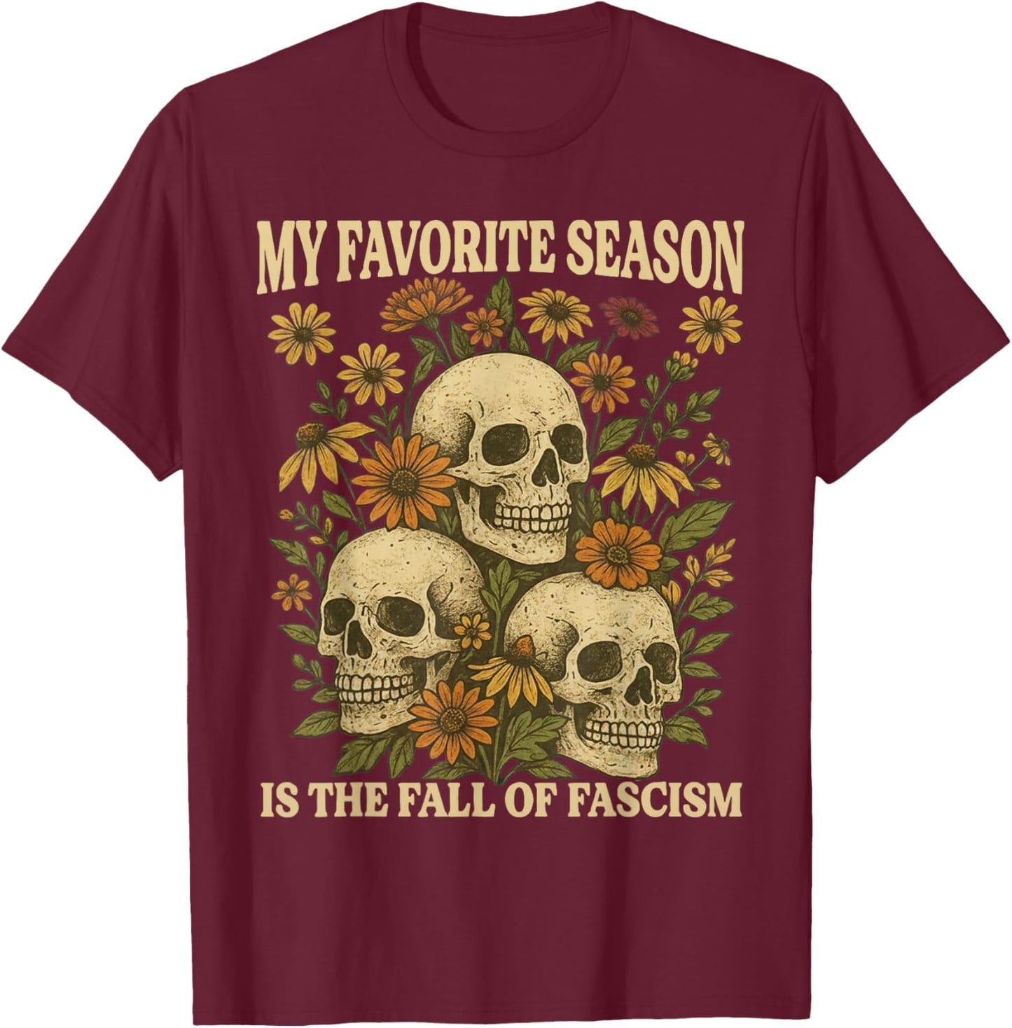 Retro Halloween T-Shirt - T-Shirt | Maroon