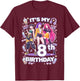8th Birthday 8 Year Old Girl Korean Pop Kpop Bday Party T-Shirt - T-Shirt | Maroon