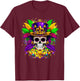Mardi Gras Costume Sugar Skull Carnival New Orleans Trip T-Shirt - T-Shirt | Maroon