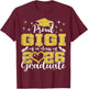 Super Proud Gigi of 2026 Graduate Senior Graduation Family T-Shirt - T-Shirt | Maroon