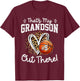 That's My Grandson Out There Number 5 Basketball Game Day T-Shirt - T-Shirt | Maroon