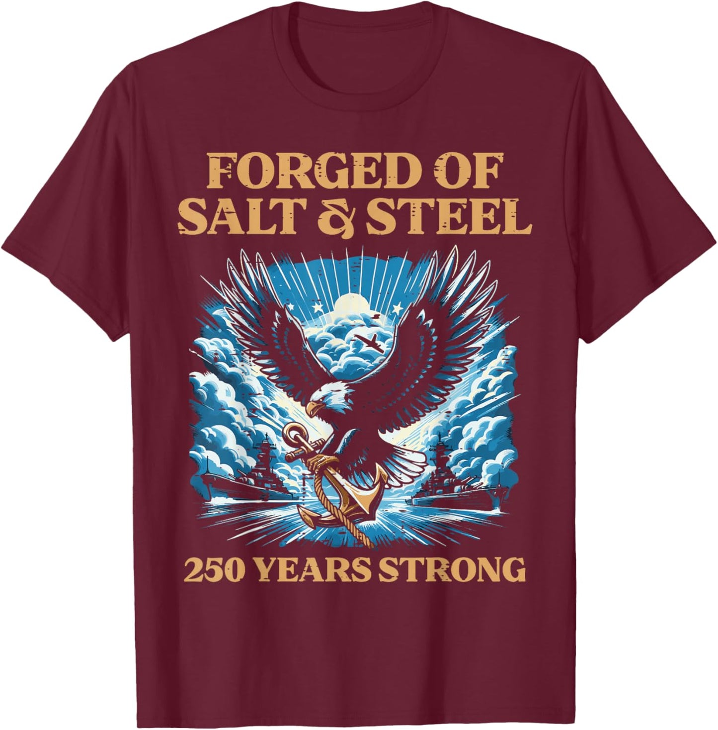 Forged 250 Year American 250th Anniversary USA Men Women Kid T-Shirt - T-Shirt | Maroon