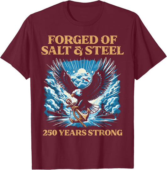 Forged 250 Year American 250th Anniversary USA Men Women Kid T-Shirt - T-Shirt | Maroon