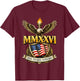 Flag Vintage 250 Years American 1776 2026 250th USA Birthday T-Shirt - T-Shirt | Maroon