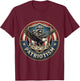 I Put The Tism in Patriotism Athletic Eagle Raccoon USA Flag T-Shirt - T-Shirt | Maroon