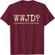 WWJD Probably Flip Tables Funny Christian Jesus Bible Verse T-Shirt - T-Shirt | Maroon