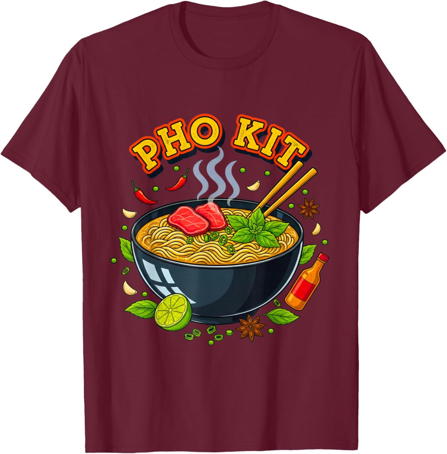 Pho Kit Mariners Official Men Boy Girl T-Shirt - T-Shirt | Maroon