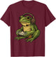 Japanese Gamer Frog Art Men Women Boys Funny Vintage Gaming T-Shirt - T-Shirt | Maroon