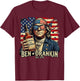 Vintage Ben Drankin' Funny Ben 4th of July Drinking T-Shirt - T-Shirt | Maroon