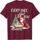 Every Knee Shall Bow Jesus Christian Christmas Santa Pajamas T-Shirt - T-Shirt | Maroon