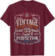 Vintage 1971 Limited Edition Shirt 55 Year Old 55th Birthday T-Shirt - T-Shirt | Maroon