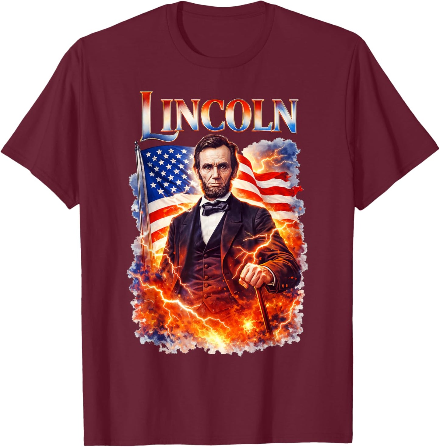 Abraham Lincoln T-Shirt - T-Shirt | Maroon