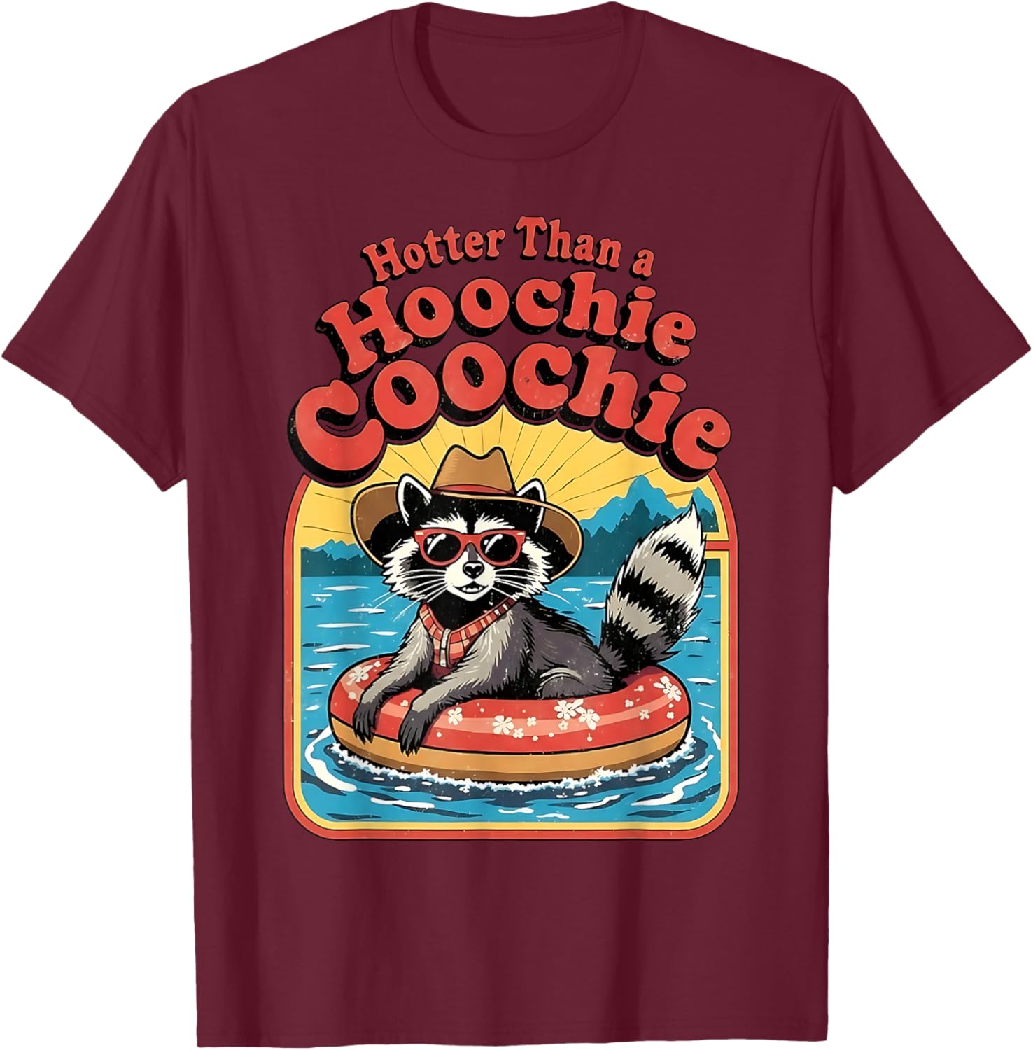 Funny Trash Panda Meme T-Shirt - T-Shirt | Maroon
